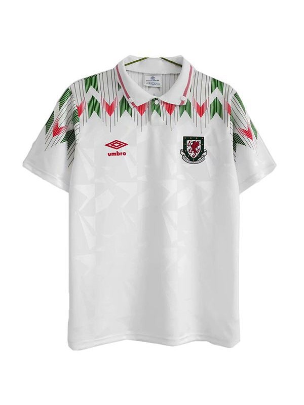 Wales away vintage retro soccer jersey maillot match men's second sportswear football shirt 1990-1992